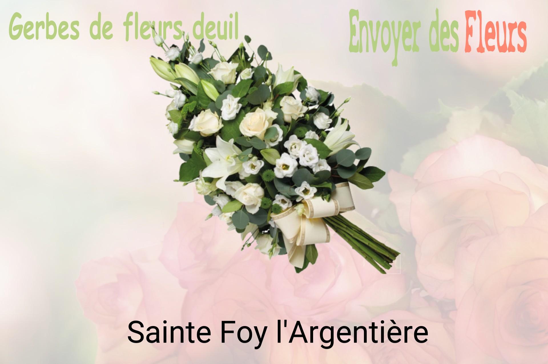 Gerbe de fleurs de deuil livrée à Sainte-Foy-l'Argentière